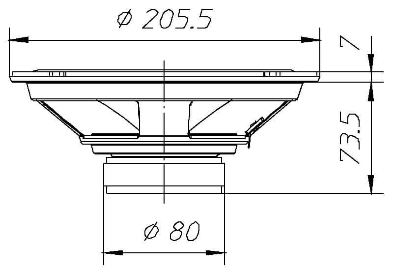 Ciare HW210 woofer 200 mm con potenza di 150 W e 60 W RMS a 8 Ohm - TechSoundSystem.com