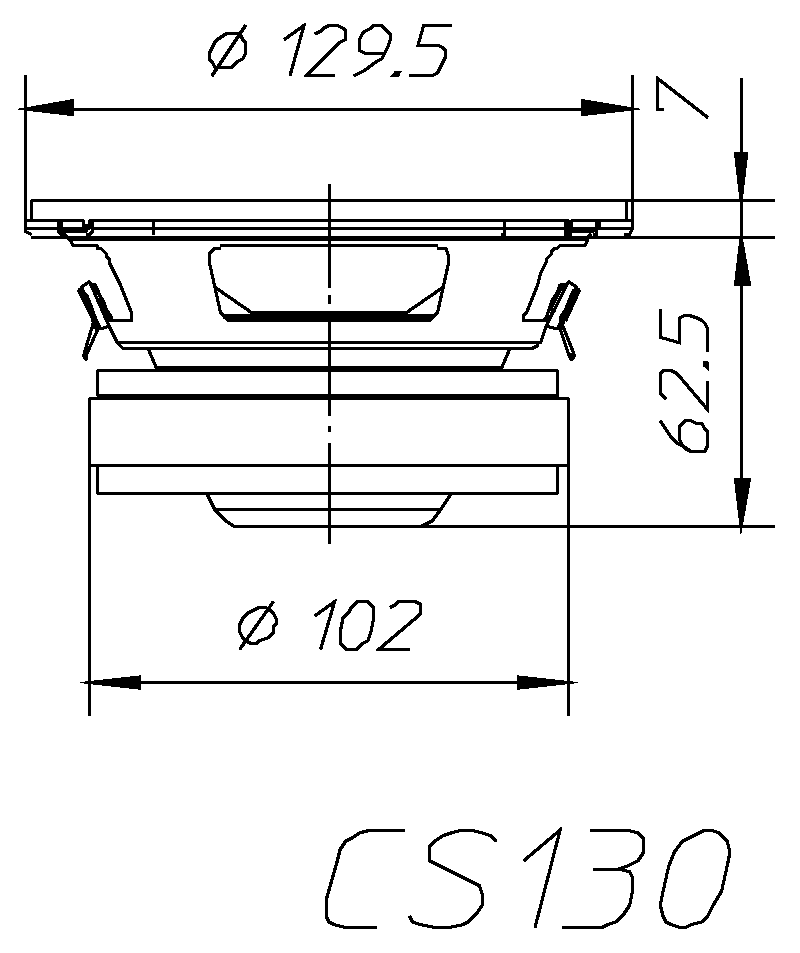 Ciare CS130 subwoofer a doppia bobina da 30+30 W RMS a 4+4 Ohm e diametro di 5" - TechSoundSystem.com