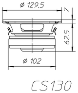 Ciare CS130 subwoofer a doppia bobina da 30+30 W RMS a 4+4 Ohm e diametro di 5" - TechSoundSystem.com