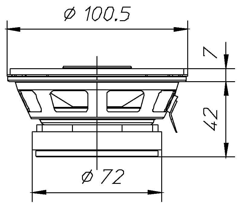 Ciare CZ100 diffusore coassiale con potenza di 80 W e 30 W RMS a 4 Ohm 4" - TechSoundSystem.com