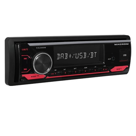 Macrom M-DL3300DAB autoradio 1 DIN radio DAB+/FM/AM, BT, USB, SD, AUX-IN - TechSoundSystem.com