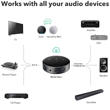 WiiM Mini lettore di rete piccolo e versatile WiFi, Airplay 2 o Bluetooth 5.0 - TechSoundSystem.com