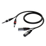 PROCAB CAB 708-1-5 Cavo audio 1,5mt 2x XLR maschio/ 2 JACK 6,3mm mono - TechSoundSystem.com