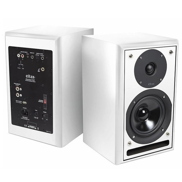 ELTAX MONITOR III WHITE Bluetooth Sistema Attivo da Scaffale HiFi (COPPIA) - TechSoundSystem.com