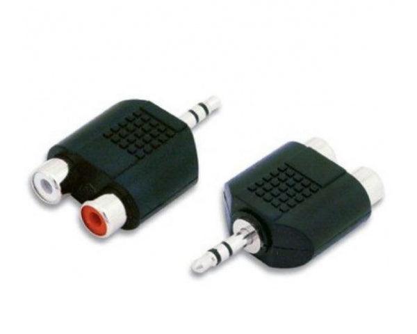 EXTREME ADA MJSM-2RF ADATTATORE MINI JACK MASCHIO 3,5 / 2 RCA FEMMINA - TechSoundSystem.com