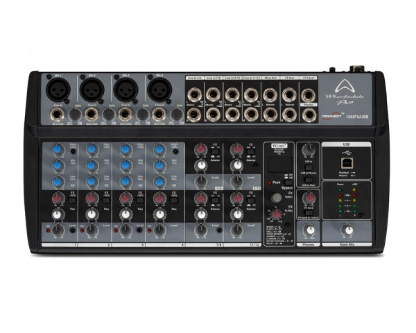 WHARFEDALE CONNECT 1202FX MIXER 12 CANALI USB CON EFFETTI BLACK - TechSoundSystem.com