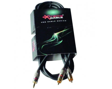 EXTREME 1MJS2R2PRO MINI JACK STEREO MASCHIO 1/8" 3.5MM-2 RCA MASCHIO - TechSoundSystem.com