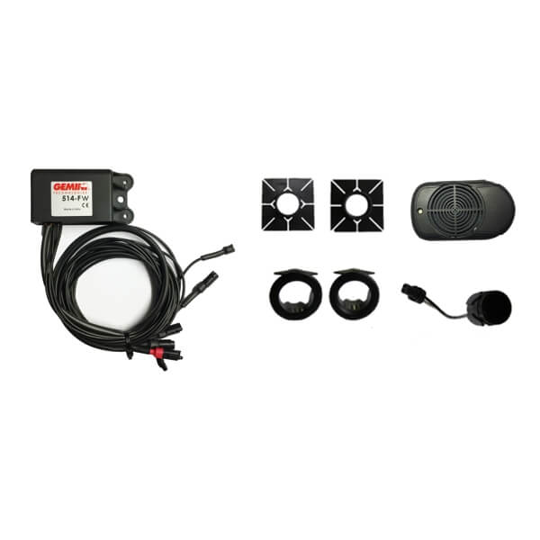 Gemini GEM-514W Kit 4 sensori parcheggio WIRELESS posteriori regolabili clip on o flush mount con buzzer - TechSoundSystem.com