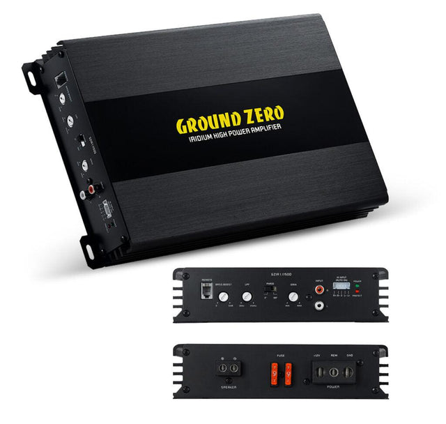 GROUND ZERO GZIA 1.1150D amplificatore 1 canale 1050W RMS 1 ohm - TechSoundSystem.com