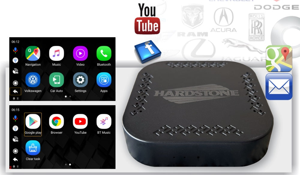 Hardstone HS CPVA07 Android Box aggiunge sistema Android su qualsiasi radio via Apple Car Play