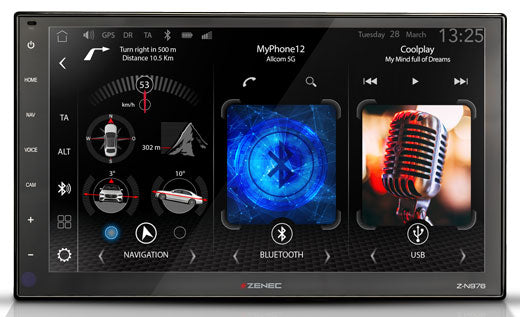 Zenec Z-N976 Autoradio 2 DIN da 9" con DAB+, Android Auto e Apple Carplay wireless - TechSoundSystem.com