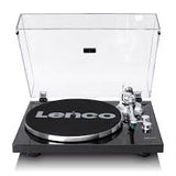 Lenco LBT-215BK Giradischi con Bluetooth 5.2 e USB, braccio e contrappeso in metallo Testina Audio Technica AT-VM95E - TechSoundSystem.com