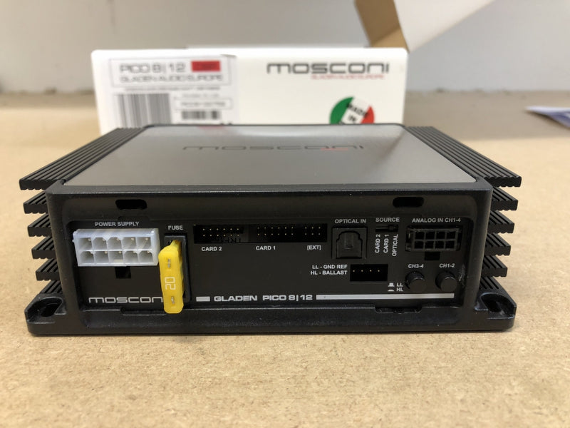 Mosconi PICO 8-12 DSP Amplificatore 8 in/12 out con DSP Classe D HIGH END EISA 2019 - TechSoundSystem.com