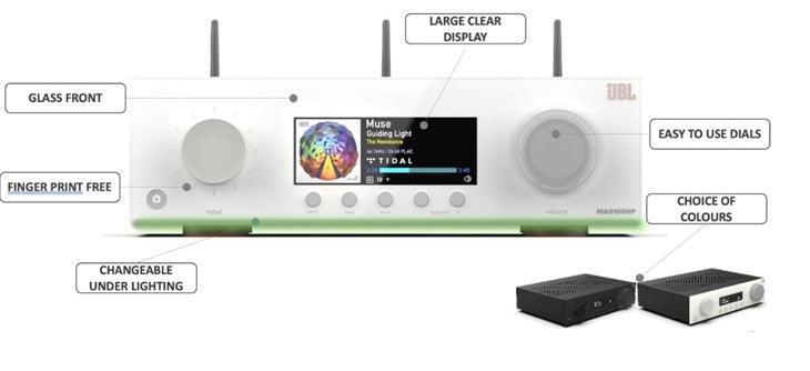 JBL MA510 WHITE Amplificatore A/V multicanale 5.2. Potenza 5x75W su 8ohm in classe D, 8K UltraHD e HDR10+ Dolby Vision - TechSoundSystem.com