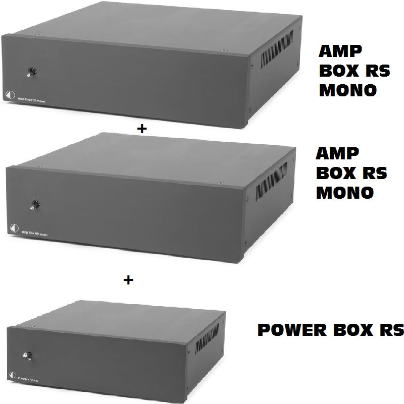 Pro-ject KIT AUDIOPHILE: 2x AMP BOX RS MONO finali con stadio PRE valvolare + POWER BOX RS stadio alimentazione dedicato