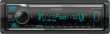 Kenwood KMM-BT306 autoradio 1 din con Bluetooth integrato, Spotify e Amazon Alexa - TechSoundSystem.com