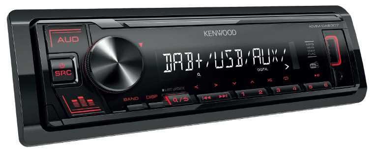 Kenwood KMM-DAB307 autoradio 1 DIN DAB+ con USB, AUX - TechSoundSystem.com