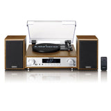 Lenco MC-160WD Sistema all-in-one Giradischi con trazione a cinghia, Radio DAB+,FM Bluetooth 5.0 - TechSoundSystem.com