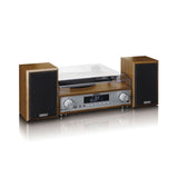 Lenco MC-160WD Sistema all-in-one Giradischi con trazione a cinghia, Radio DAB+,FM Bluetooth 5.0 - TechSoundSystem.com