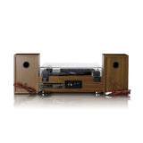 Lenco MC-160WD Sistema all-in-one Giradischi con trazione a cinghia, Radio DAB+,FM Bluetooth 5.0 - TechSoundSystem.com