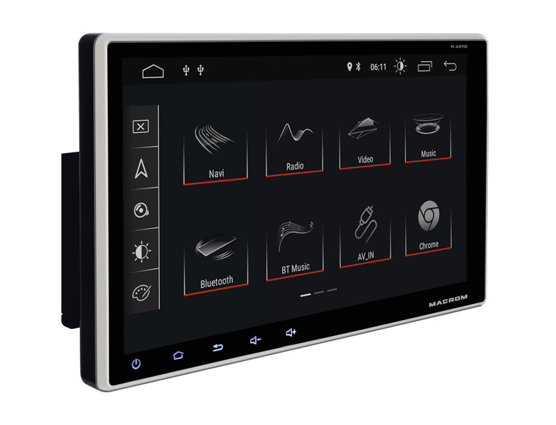 Macrom M-AN900 monitor 9" radio multimediale 2 DIN Android 8.1, wifi, GPS - TechSoundSystem.com