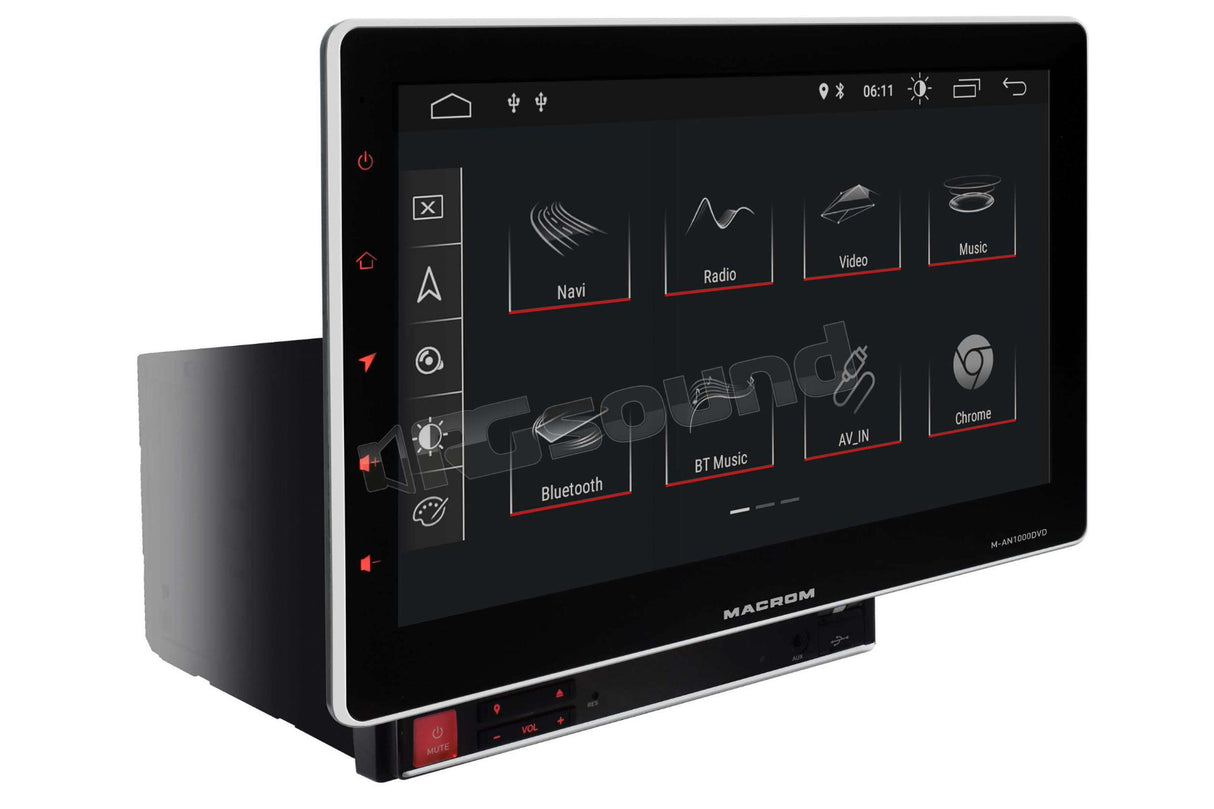 Macrom M-AN1000DVD autoradio 2 din Android 8.1 da 10.1'' con DVD, Wifi e GPS - TechSoundSystem.com