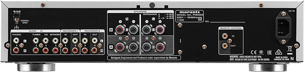 Marantz PM5005 Amplificatore Integrato Stereo Hi-Fi da 40W su 8, Silver Oro, entry level con ingressi digitali - TechSoundSystem.com