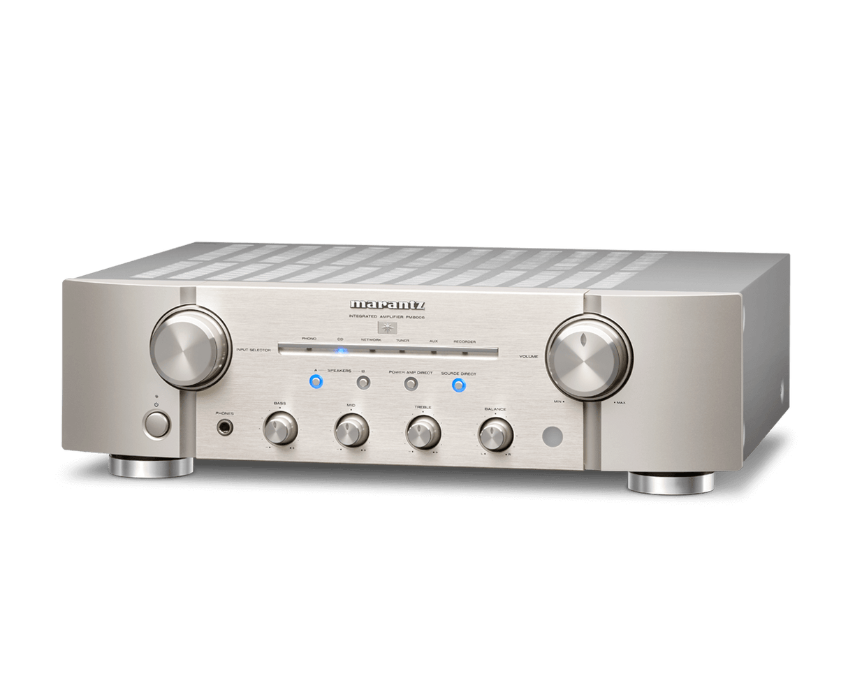 Marantz PM8006 amplificatore integrato, Silver oro, 2 x 70 Watt su 8 Ohm circuiti Current Feedback. - TechSoundSystem.com