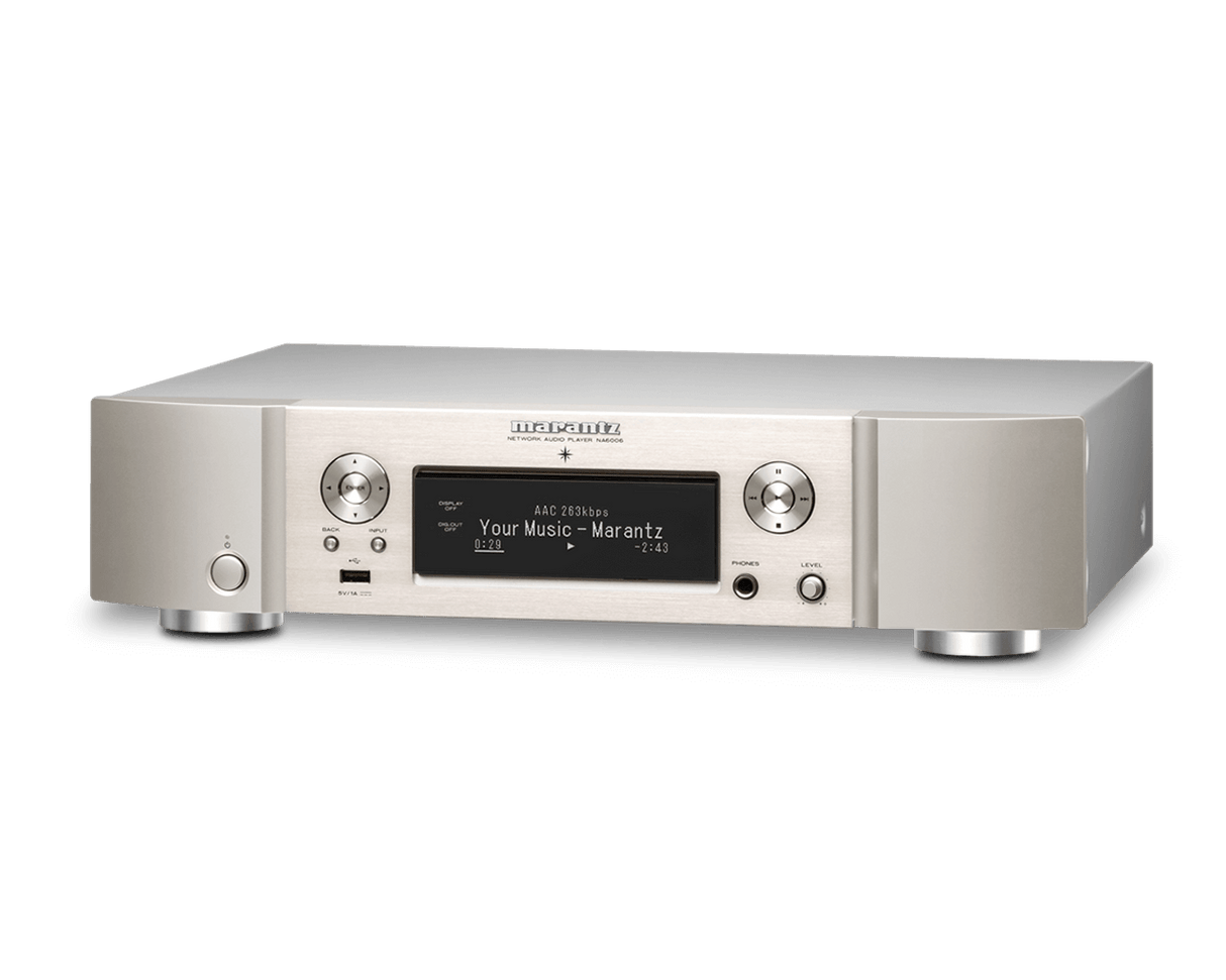 Marantz NA6006 lettore di rete streaming Ethernet, Silver-oro, Wi-Fi dual band MIMO, Bluetooth e Airplay - TechSoundSystem.com