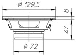 Ciare CZ131 diffusore coassiale con potenza di 100 W e 50 W RMS a 4 Ohm 130 mm - TechSoundSystem.com