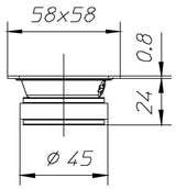 Ciare HT050 tweeter con potenza di 90 W e 35 W RMS a 8 Ohm 2"