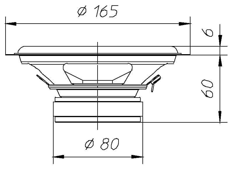 Ciare CZ170 diffusore coassiale con potenza di 100 W e 50 W RMS a 4 Ohm 165 mm - TechSoundSystem.com