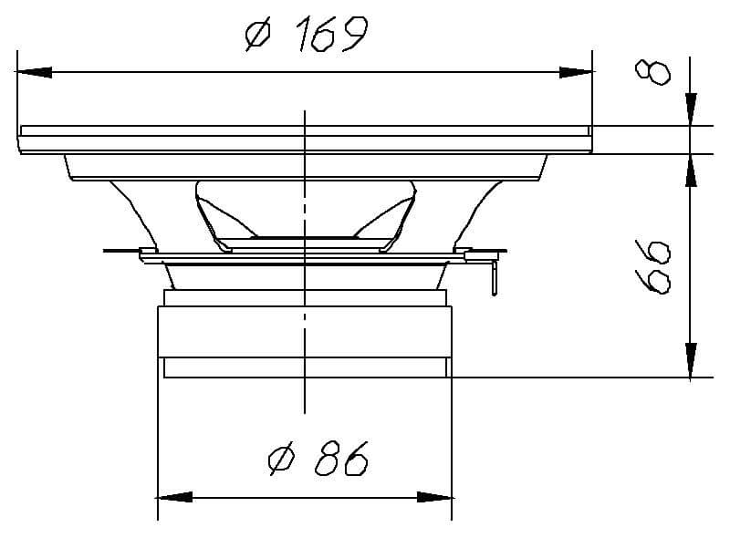 Ciare HW159 woofer 150 W e 60 W RMS a 8 Ohm di impedenza e diametro 6,5" - TechSoundSystem.com