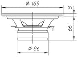 Ciare HW159 woofer 150 W e 60 W RMS a 8 Ohm di impedenza e diametro 6,5" - TechSoundSystem.com