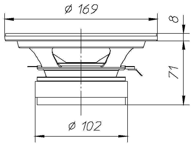 Ciare HW162 woofer dalla potenza di 180 W e 80 W RMS a 8 Ohm e diametro di 6,5" - TechSoundSystem.com