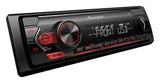 Pioneer MVH-S120UB autoradio USB e compatibile con Android, tasti rosso - TechSoundSystem.com