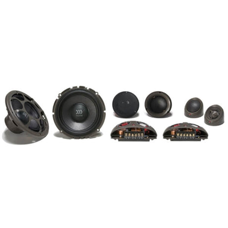 Morel Kit a tre vie modello MVRT603 serie Virtus si compone di un woofer Virtus MW4 un midrange da 100w e un tweeter MT120.