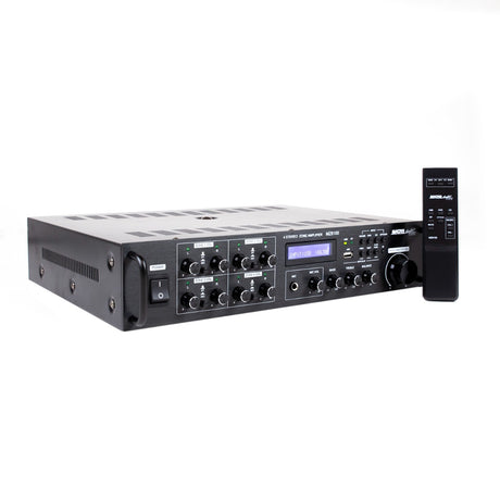 Master Audio MZ8100 Amplificatore 4 zone volumi indipendenti 4-8 ohm 150W RMS - TechSoundSystem.com