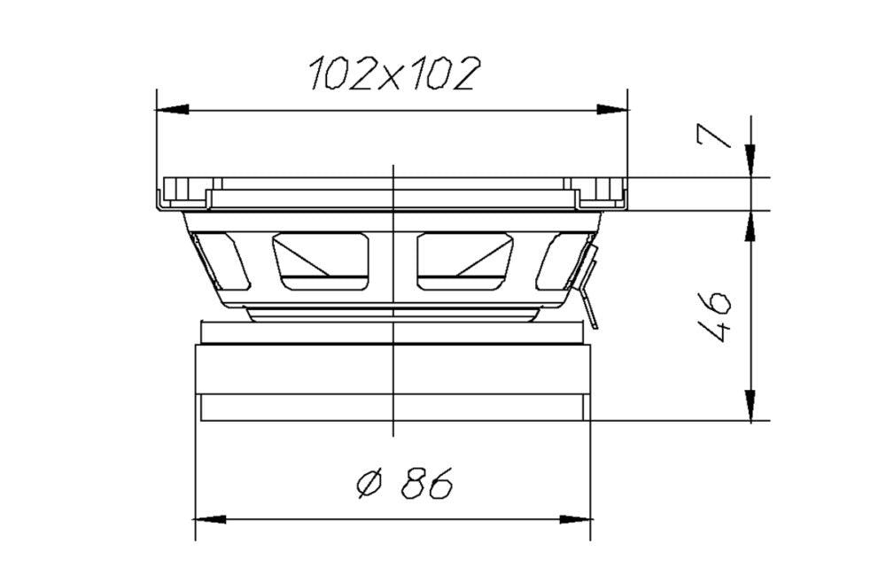 Ciare PA101 extended range 100mm, impedenza 16 Ohm e potenza 120 W - TechSoundSystem.com