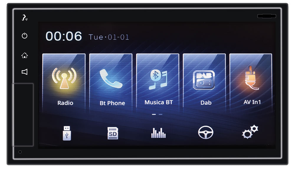 Phonocar VM013 autoradio 2 DIN con DAB+ e MONITOR HD, Wireless Apple Car Play!