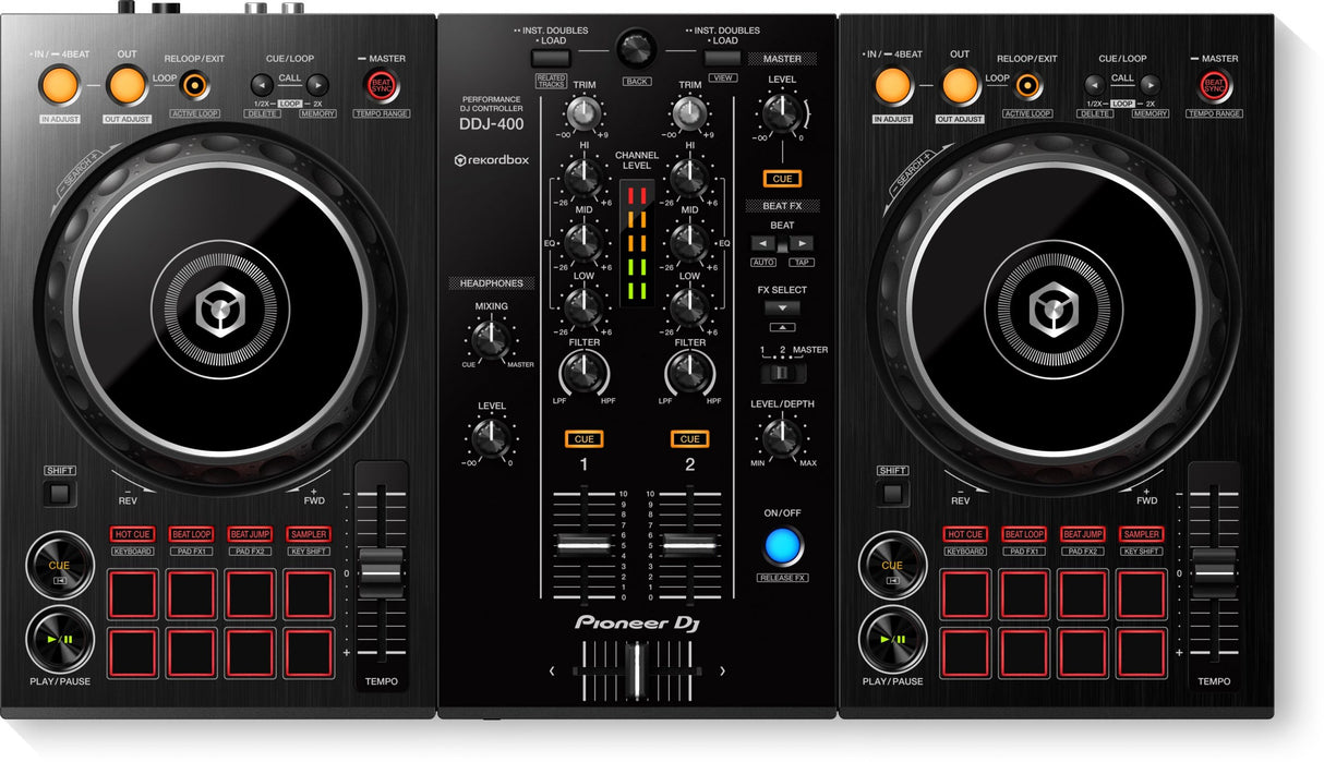 PIONEER DDJ 400 CONTROLLER 2 CANALI PER REKORDBOX DJ - TechSoundSystem.com