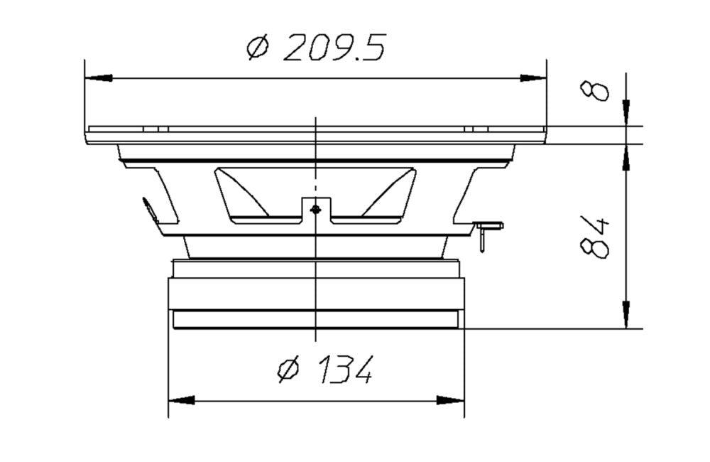 Ciare PM200N extended range 200mm, impedenza 8 Ohm e potenza 250 W - TechSoundSystem.com