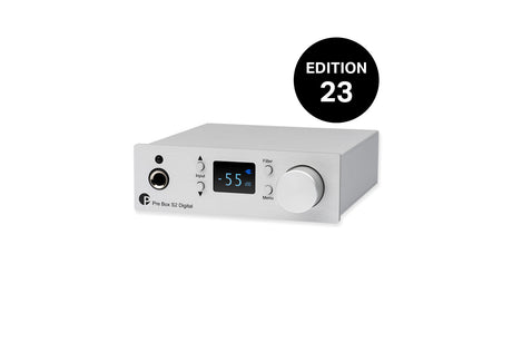 Pro-Ject PRE BOX S2 DIGITAL EDITION 2023 SILVER Preamplificatore stereo in classe A, circuito Sabre 9603Q - TechSoundSystem.com