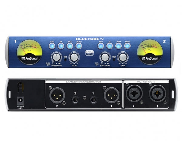 PRESONUS BLUETUBE DP V2 PREAMPLIFICATORE VALVOLARE PER MICROFONO E STRUMENTI - TechSoundSystem.com