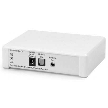 Pro-ject BLUETOOTH BOX E BIANCO Ricevitore Bluetooth universale, supporta i codec aptX o SBC - TechSoundSystem.com