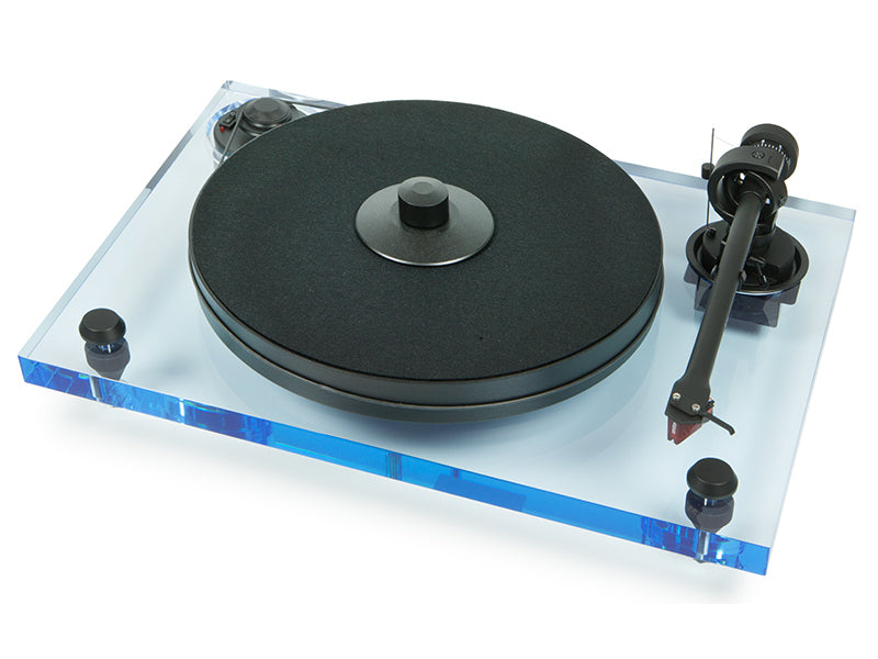 Pro-Ject 2-XPERIENCE PRIMARY (Acryl) Giradischi in acrilico trasparente BLU braccio 9" in alluminio e testina Ortofon 2M-RED - TechSoundSystem.com