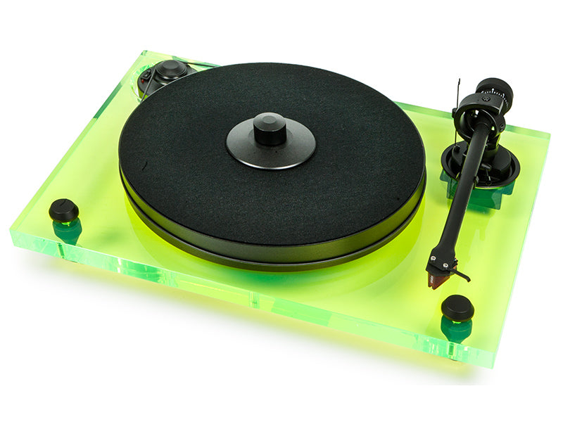 Pro-Ject 2-XPERIENCE PRIMARY (Acryl) Giradischi in acrilico trasparente VERDE braccio 9" in alluminio e testina Ortofon 2M-RED - TechSoundSystem.com