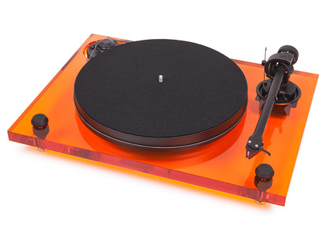 Pro-Ject 2-XPERIENCE PRIMARY (Acryl) Giradischi in acrilico trasparente ARANCIO braccio 9" in alluminio e testina Ortofon 2M-RED