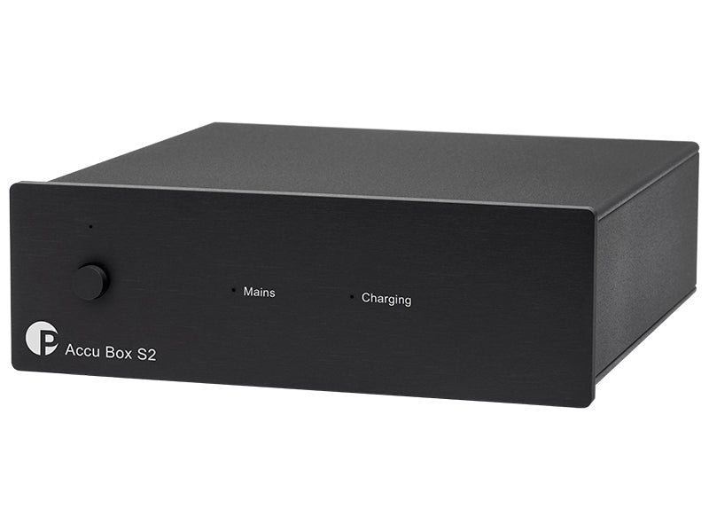 Pro-ject ACCU BOX S2 Nero Stadio di alimentazione lineare a batteria Audiophile dedicato agli stadi Phono serie S2, DS, DS2 e E, ai giradischi - TechSoundSystem.com