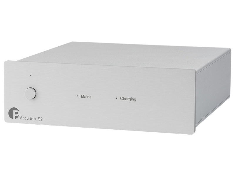 Pro-ject ACCU BOX S2 Silver Stadio di alimentazione lineare a batteria Audiophile dedicato agli stadi Phono serie S2, DS, DS2 e E, ai giradischi - TechSoundSystem.com